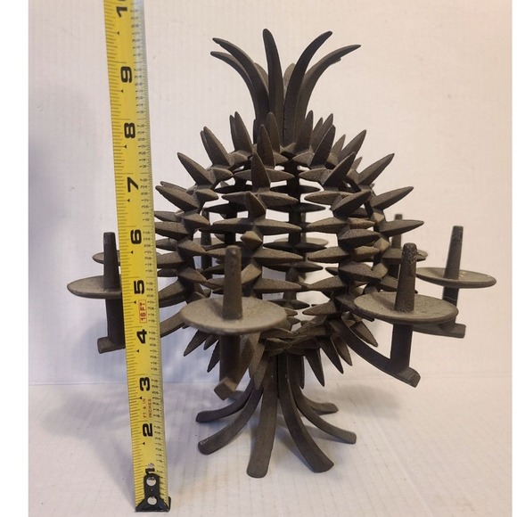 RARE Jens Quistgaard‎ for Dansk Pineapple Shaped Cast Iron Candlestick Holder - Picture 7 of 8